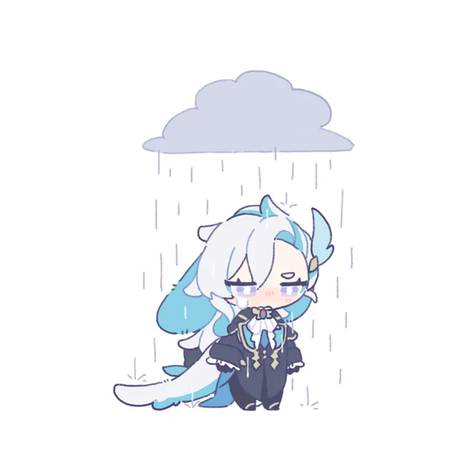 Hydro Dragon, Hydro Dragon, don't cry! #Neuvilette 