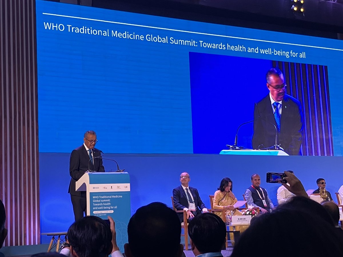 ElisaBaldini3's tweet photo. Traditional Complementary and Integrative Medicine is especially important to preventing non communicable diseases and promote #mentalhealth. 

DG Tedros at the opening of the First Traditional Medicine Global Summit. 

@TCIHdeclaration @WHO @EurocamNetwork  #tcih #ncd https://t.co/VRedoa9Uvq