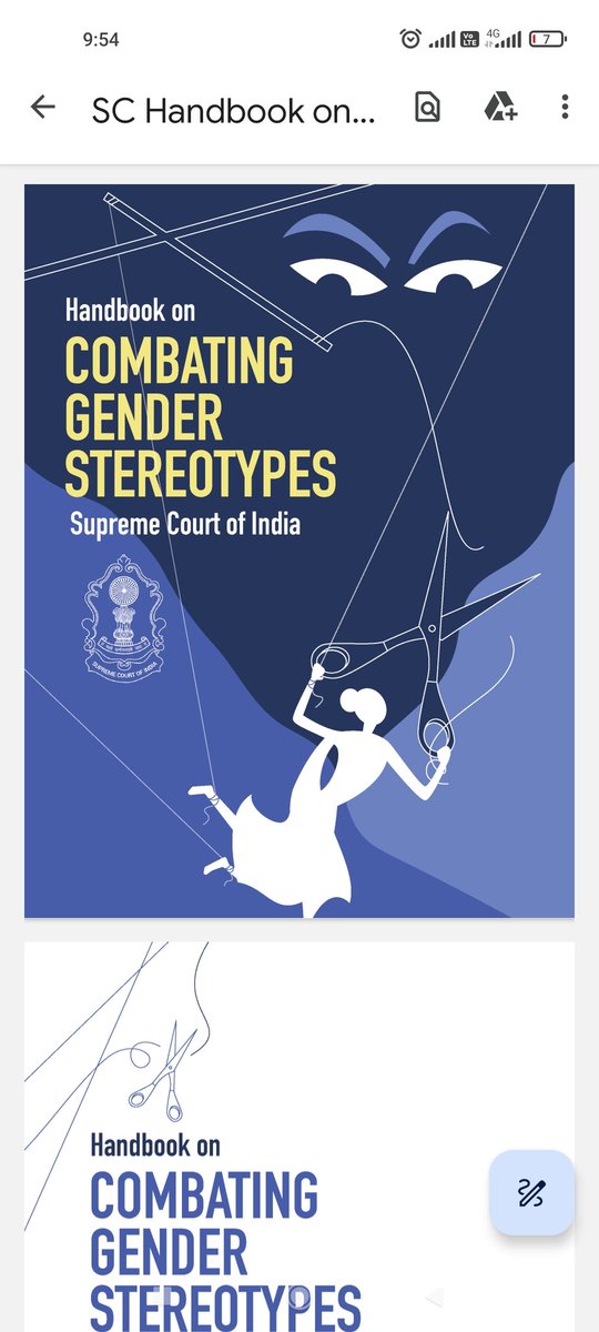 Laudable initiative by Honble #SupremeCourtofIndia under learned #CJI. The Handbook 'aims to serve as a guide for judges,raising awareness on the need to avoid stereotypes against women in all facets of their decision making & writing'.
#gendersensitivity  #stereotypes #awareness