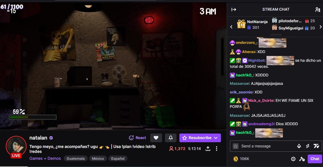 HikaeTan's tweet image. imagina ver a un streamer top y perderte de Natalan jugando un fnaf de calacas chidas