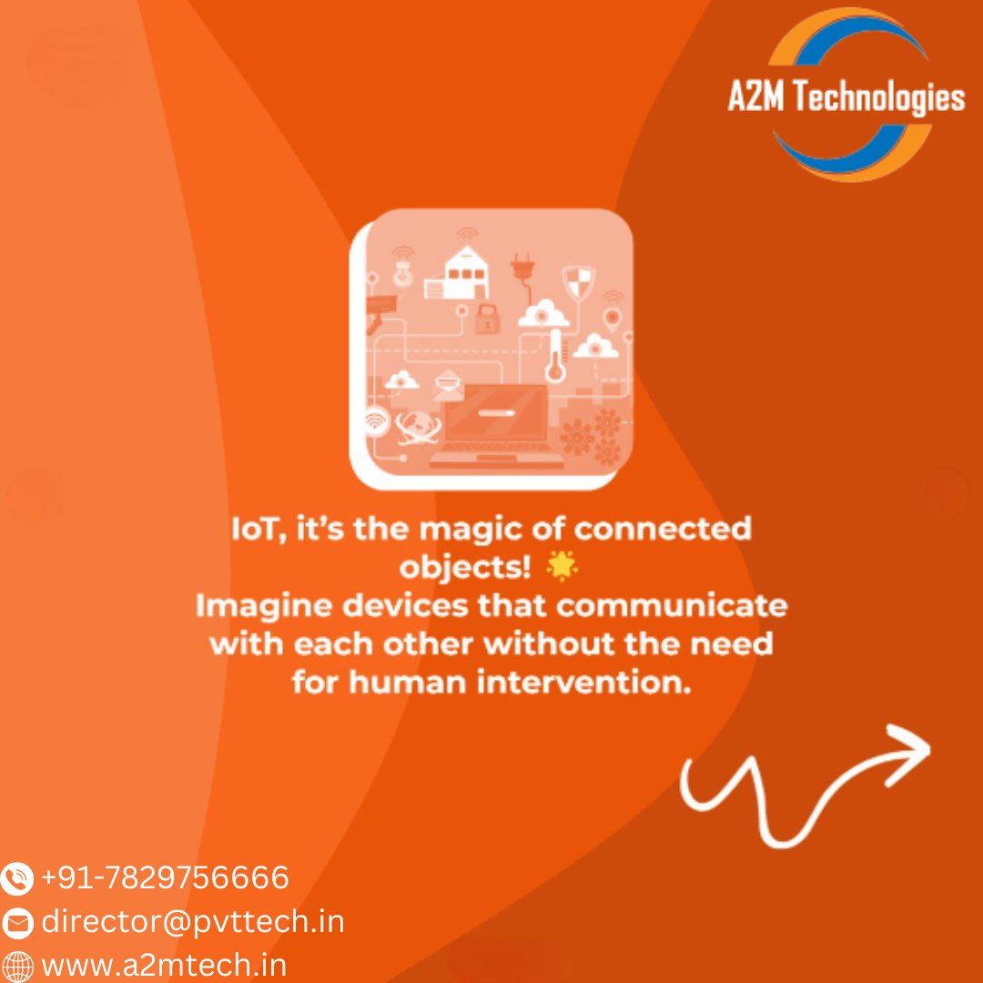 IoT, or the Internet of Things, is when everyday objects are connected to the Internet 🌐 to exchange data and be controlled remotely.
visit our website a2mtech.in
#InternetOfThings #IOTTechnology #IOTDevices #IOTInnovation #IOTWorld #SmartIOT #IOTConnectivity