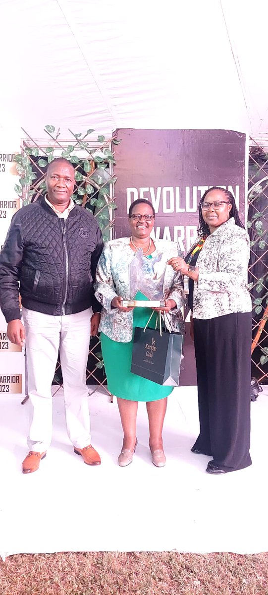 Congratulations our CEO <a href="/WanyekiJedidah/">Dr. Jedidah Wanyeki HSC MamaMazingira</a>  for winning #Devolutionworriorawards presented by <a href="/KenyaGovernors/">Council of Governors</a>  during the #DevolutionConference2023 
We are also proud of you #MamaMazingira.
<a href="/kdfinfo/">Kenya Defence Forces</a> 
<a href="/Environment_Ke/">Ministry of Environment, Climate Change & Forestry</a> 
<a href="/KeForestService/">Kenya Forest Service</a> 
<a href="/necc_kenya/">National Environmental Complaints Committee</a> 
<a href="/NyandaruaCG018/">Nyandarua County Government</a> 
@Shailesh