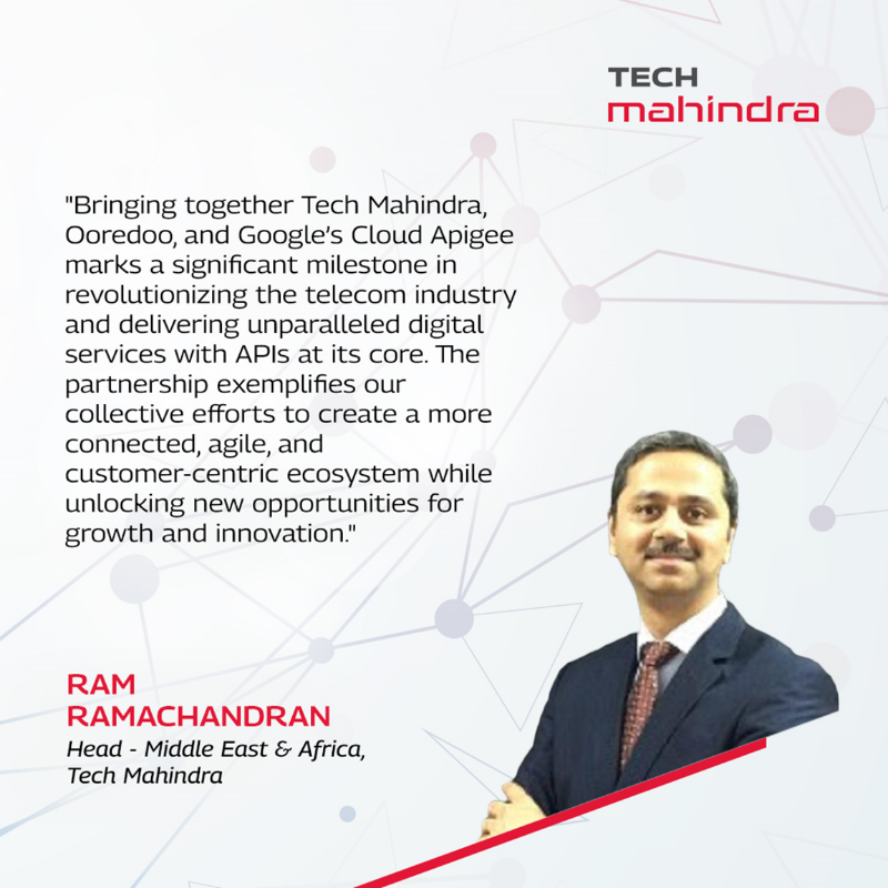 tech_mahindra's tweet photo. We're delighted to partner with @Ooredoo for the company’s digital transformation acceleration, powered by @GoogleCloud APIGEE.

Know More: https://t.co/UPXgjVotZa

#NxtNow #DigitalTransformtion
