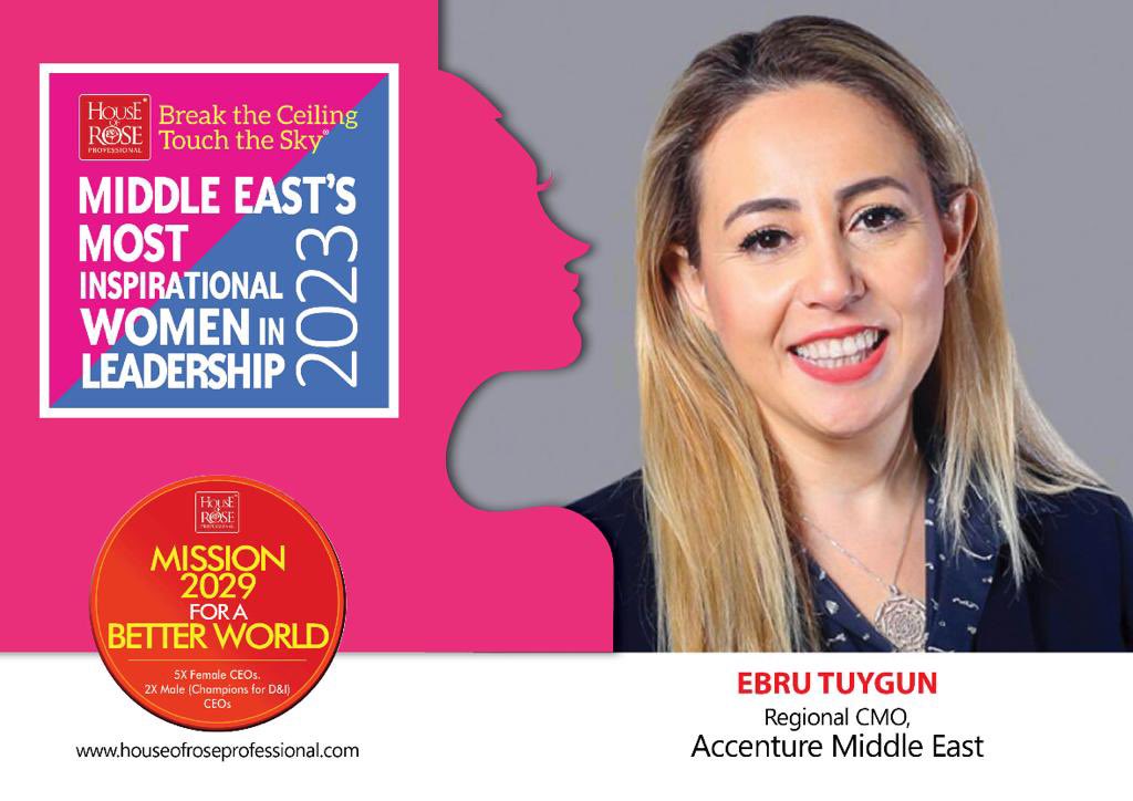 I am incredibly humbled and grateful for the recognition as one of the Middle East's Most Inspirational Women in Leadership. It's an honor to be among such remarkable women who are making a difference in their respective fields.