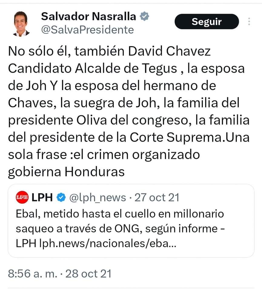 Nambe <a href="/PNH_oficial/">Partido Nacional de Honduras</a> 🤡🤣🤡🤣🤡🤣🤡 un recuerdo de <a href="/SalvaPresidente/">Salvador Nasralla</a> Yesenia