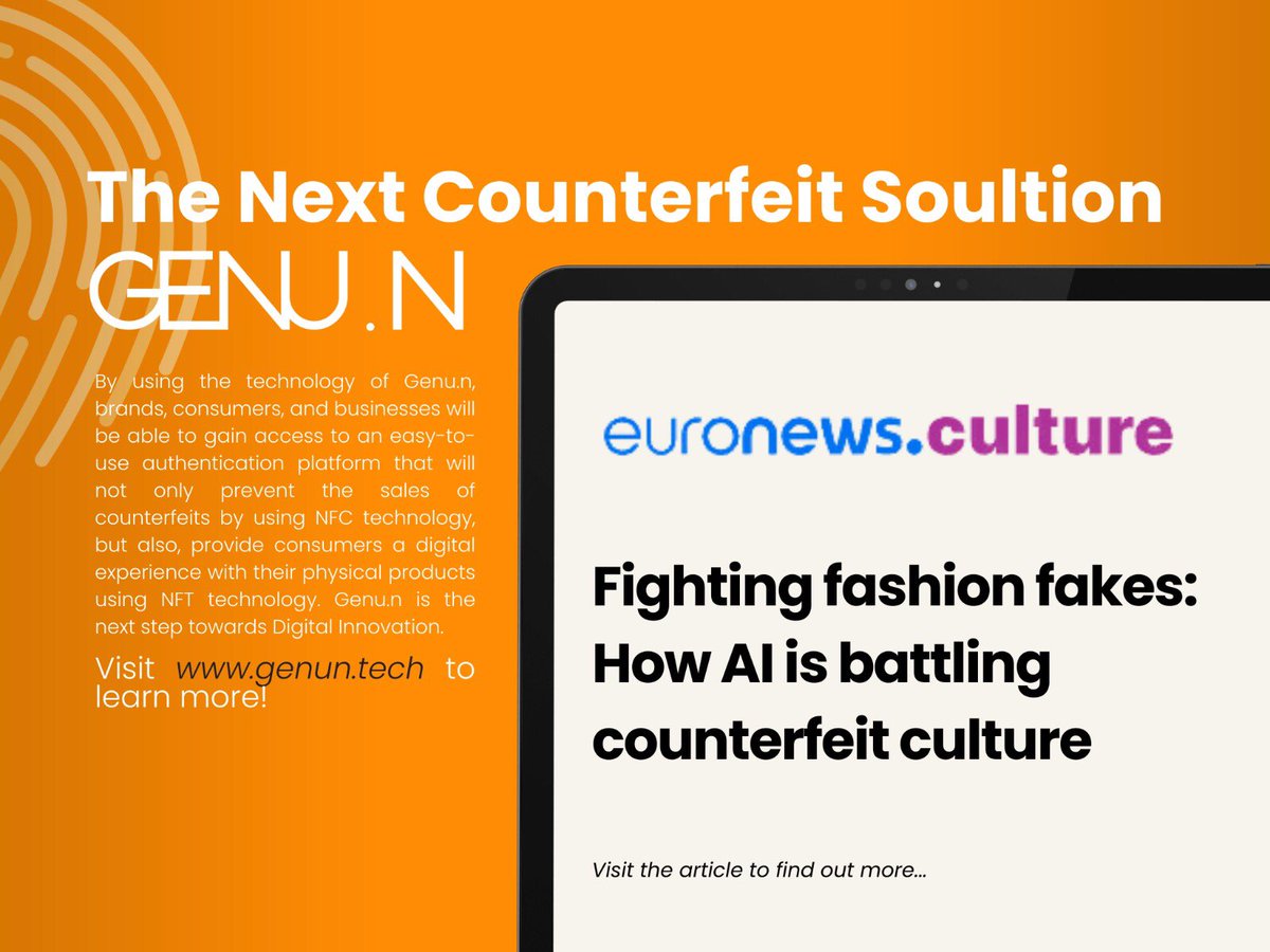 genun_tech's tweet photo. π‘Fighting Fashion Fakes: How AI Is Battling Counterfeit Culture.
Explore how cutting-edge AI technology is making a significant impact in the fight against counterfeit products in the fashion industry.π
#GENUN #FashionIndustry #Counterfeit #AI #Innovation #ConsumerProtection https://t.co/r3DcDp23BV