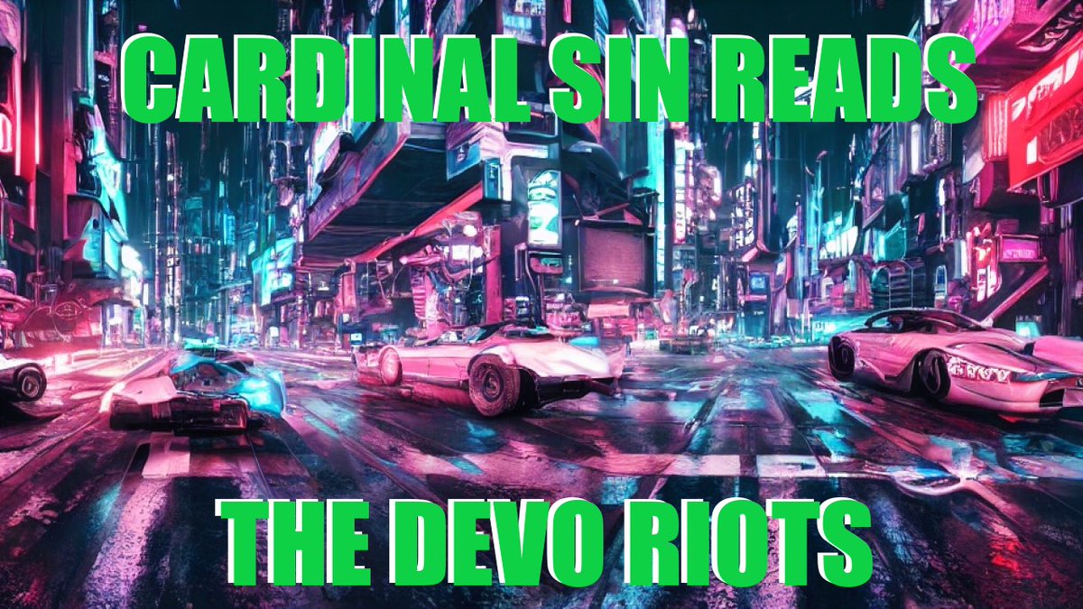 Cardinal Sin Reads #1 youtube.com/live/Jcpw3JTLZ… via <a href="/YouTube/">YouTube</a> Join me as I read from my own science fiction &amp; social satire! Perfect for doing chores to, or just kick back, and enjoy a glass or three of wine--or just fall asleep to!