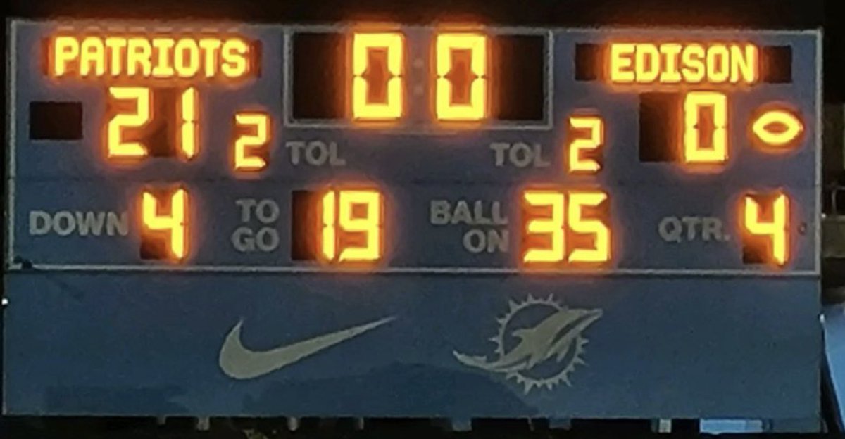 Congratulations to our Football Patriots 🔴⚪️🔵 🏈 Defeating Edison 21-0 <a href="/CoachAJScott/">Coach AJ</a> <a href="/msformoso/">Director Formoso</a> <a href="/MiramarAlumni/">Miramar Alumni</a>