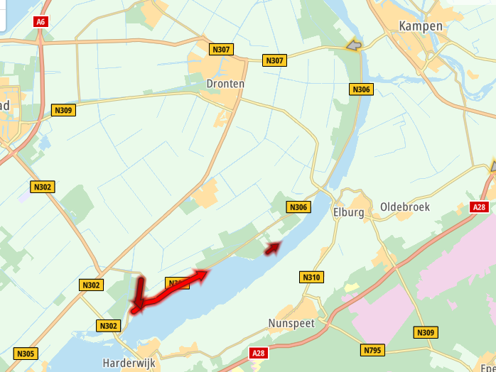 ANWBverkeer's tweet photo. 5 km file #N306 Harderwijk ► Kampen tussen de N302 en afrit Biddinghuizen. Voor 'n leuk plekje op de camping van #LL23 +15 min. https://t.co/1xYINFxtel