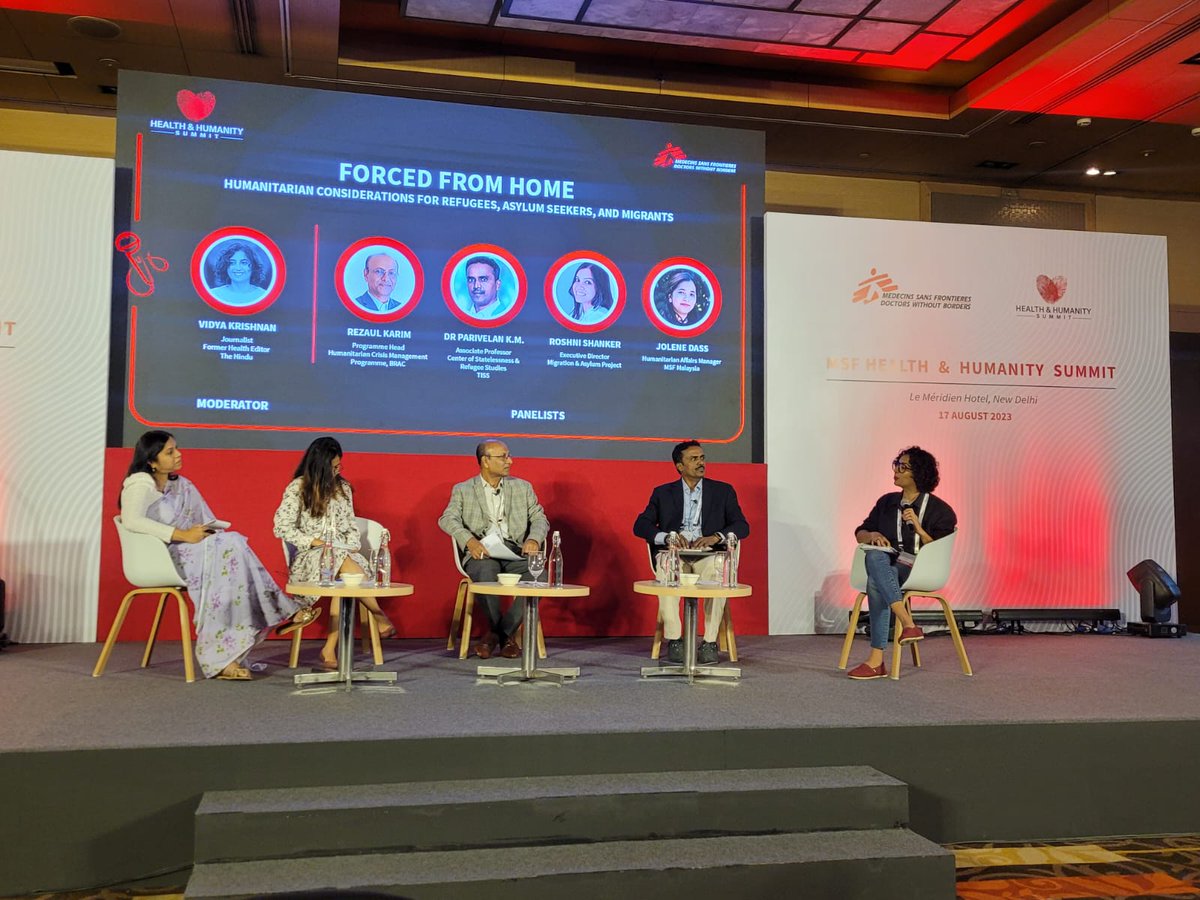 MSF_SouthAsia's tweet photo. "No one leaves home unless home chases you".
At the #HHSummit, it is time for our first panel discussion today. It is 'Forced from Home: Humanitarian Considerations for Refugees, Asylum Seekers, & Migrants'.
#HealthAndHumanitySummit #Migrants #Refugees https://t.co/lIzB1LoMc3