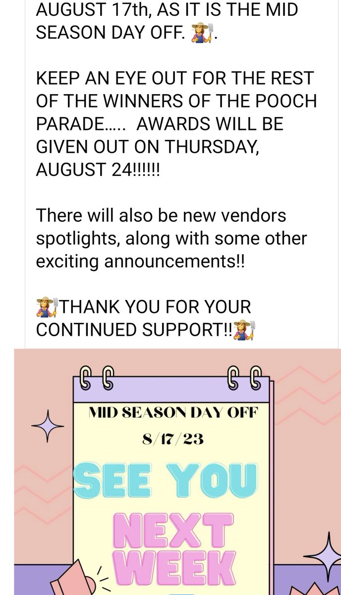 Springf68282641's tweet image. There is no farmers market Thursday.