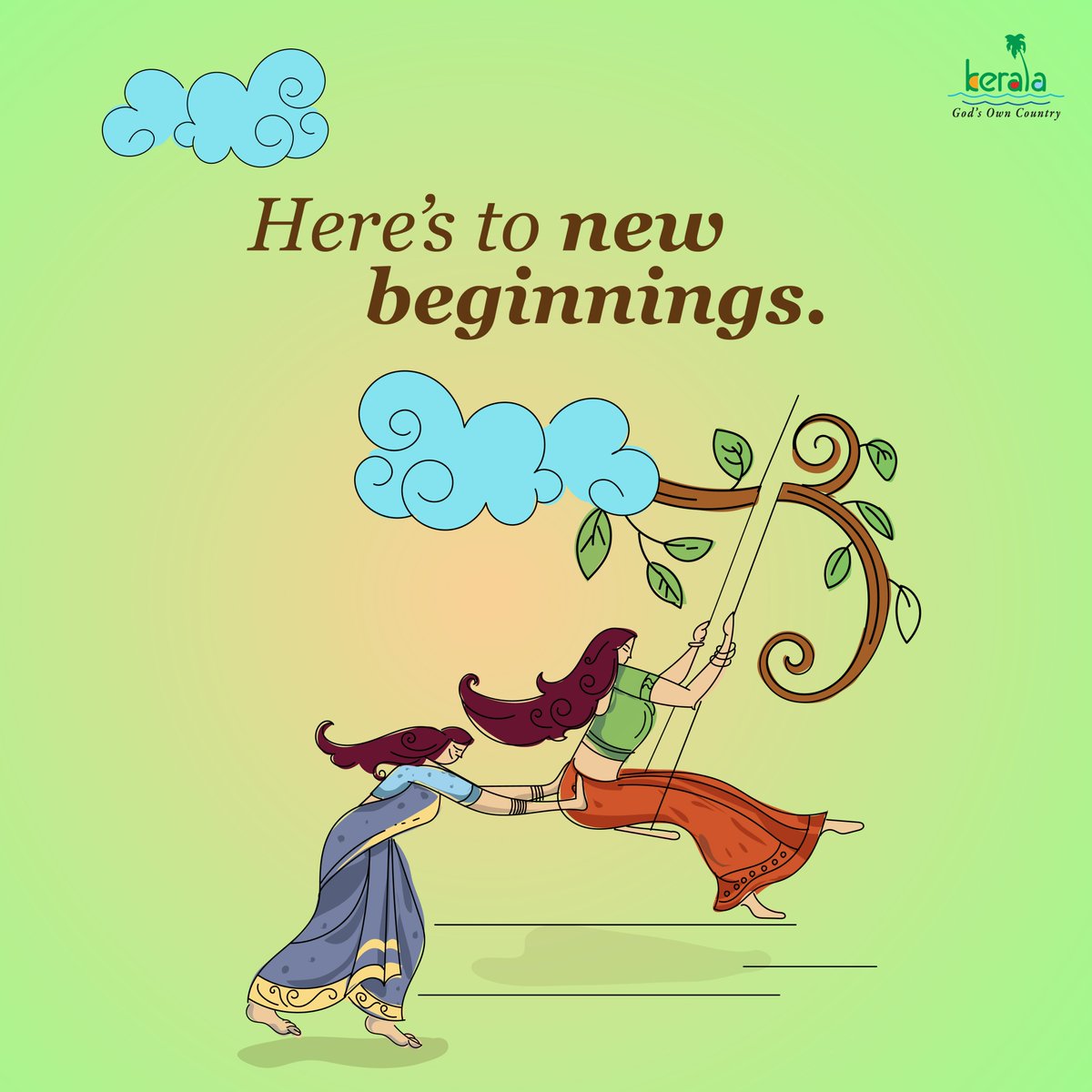 KeralaTourism's tweet photo. On the auspicious day of Chingam 1, the Malayalam New Year, we wish everyone happiness and prosperity.

#LandOfHarmony #Onam2023 #OnamBeyondBorders #OnamFestKerala #FestivalofEquality #KeralaTourism https://t.co/WDJoWAfypz