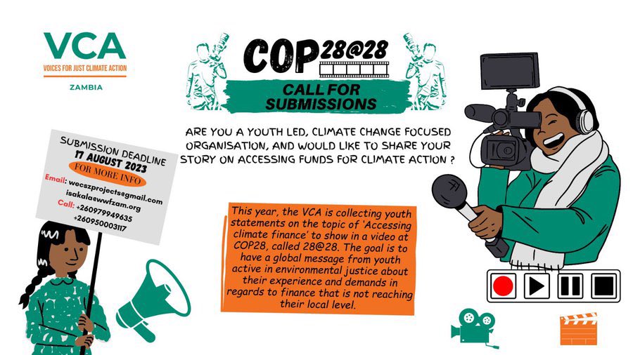 CALL FOR YOUTH-LED SUBMISSIONS Share your story with us @WeAreVCA on your access to climate finance. Submit through this link: forms.gle/8hbn4wEeaXsmQB…