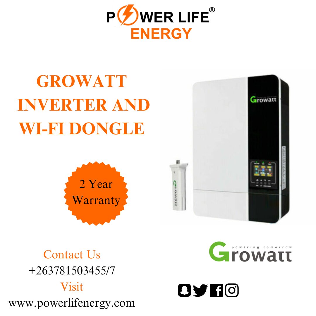 PowerLifeEnergy's tweet photo. Grow and harvest a watt this year with this GROWATT INVERTER INSTOCK. Contact us at 0781503455 #growatt #pylontech #solarenergy https://t.co/5OCL70chzL