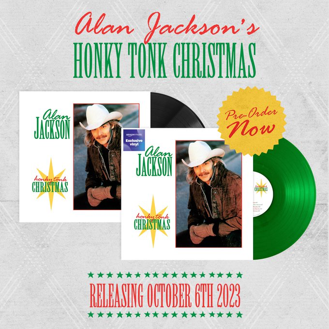 Alan Jackson
<a href="/OfficialJackson/">Alan Jackson</a>
·
7h
Get in the holiday spirit early by pre-ordering #HonkyTonkChristmas on vinyl today before it comes out on October 6th! 🎄🎶

Pre-order your vinyl at: alanjackson.lnk.to/HTC
