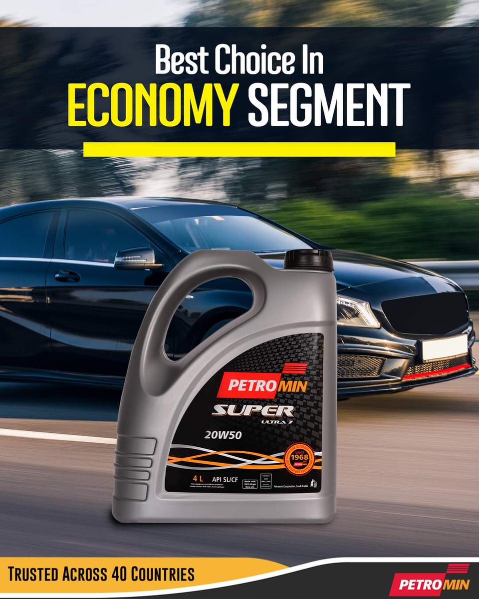 PetrominPak's tweet photo. Introducing Petromin Super Ultra 7! This incredible oil is supercharged with a cutting-edge additive package that takes its performance to a whole new level, even when facing the toughest operating conditions.

Buy Now: https://t.co/Az5pmSHOkU https://t.co/rlLChHpKxJ
