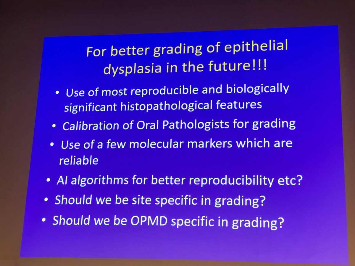 For better grading of epithelial dysplasia in the future… 

Great presentation by Prof. WM Tilakaratne, <a href="/TilakaratneWm/">WM Tilakaratne</a> 
#IAOP2023 #oralpath