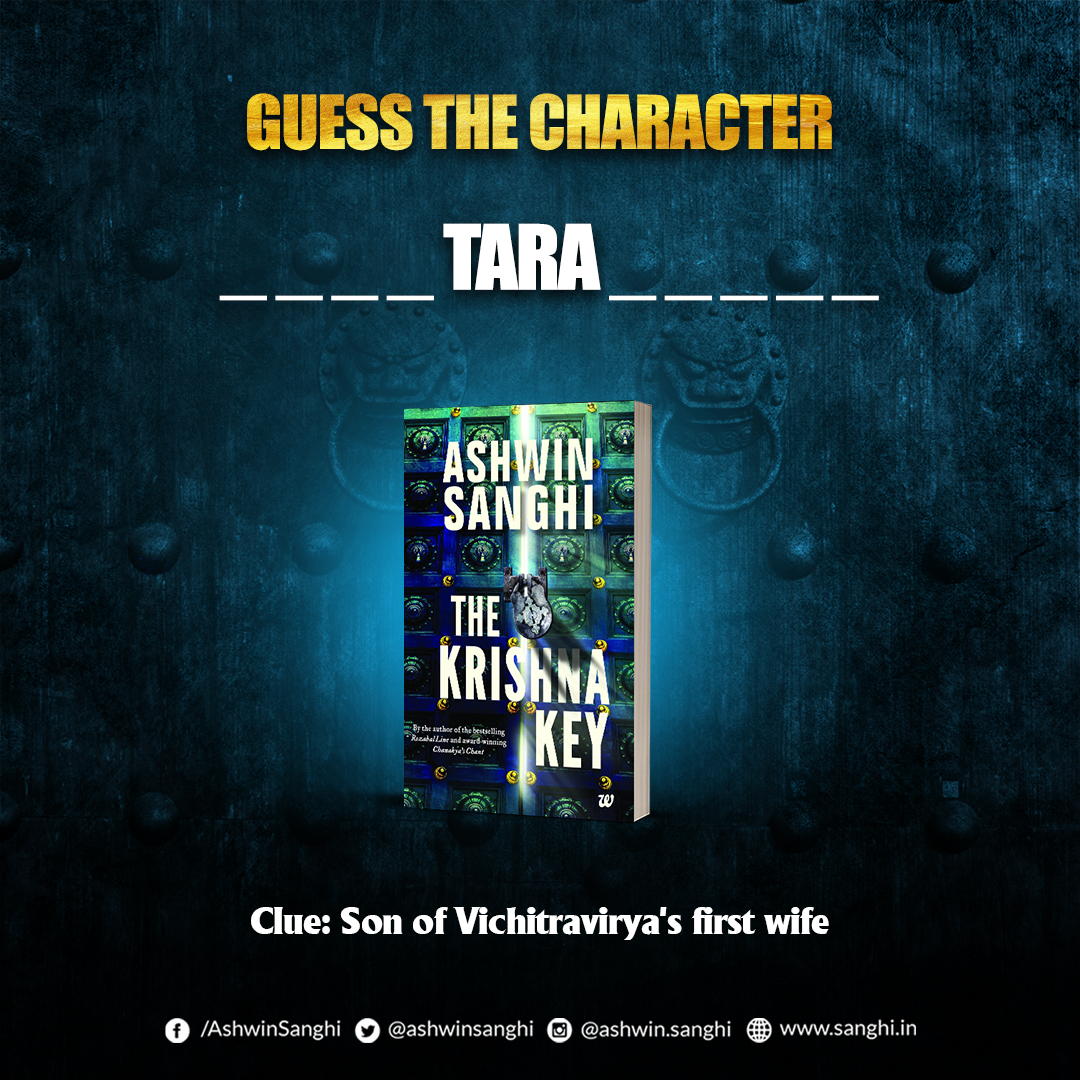 ashwinsanghi's tweet photo. Can you guess the character referred within #TheKrishnaKey? Let me know in the comments! https://t.co/pXVhrPeY8M