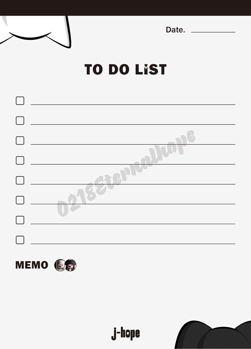 0218Eternalhope's tweet photo. 게으른 홉수니(본인)를 위한
막쓰기 좋은 To Do List 떡메
#JackInTheBox_HOPEedition
#PreOrderJackInTheBox
#8월18일제이홉에디션_커밍쑨
#제이홉 #jhope https://t.co/YKSDJMvP53