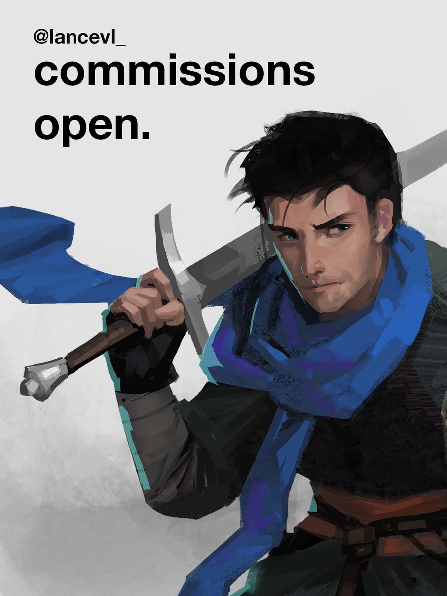 lancevl_'s tweet photo. hi. it's been a busy year but i'm once again opening commissions.  

i can paint your OCs, player characters and more!

if you are interested, DM me here on x/twt, or email me on lancevlart@gmail.com 

any likes and RTs are much appreciated.

thank you. (1/4) https://t.co/gPyb9Fo5tD