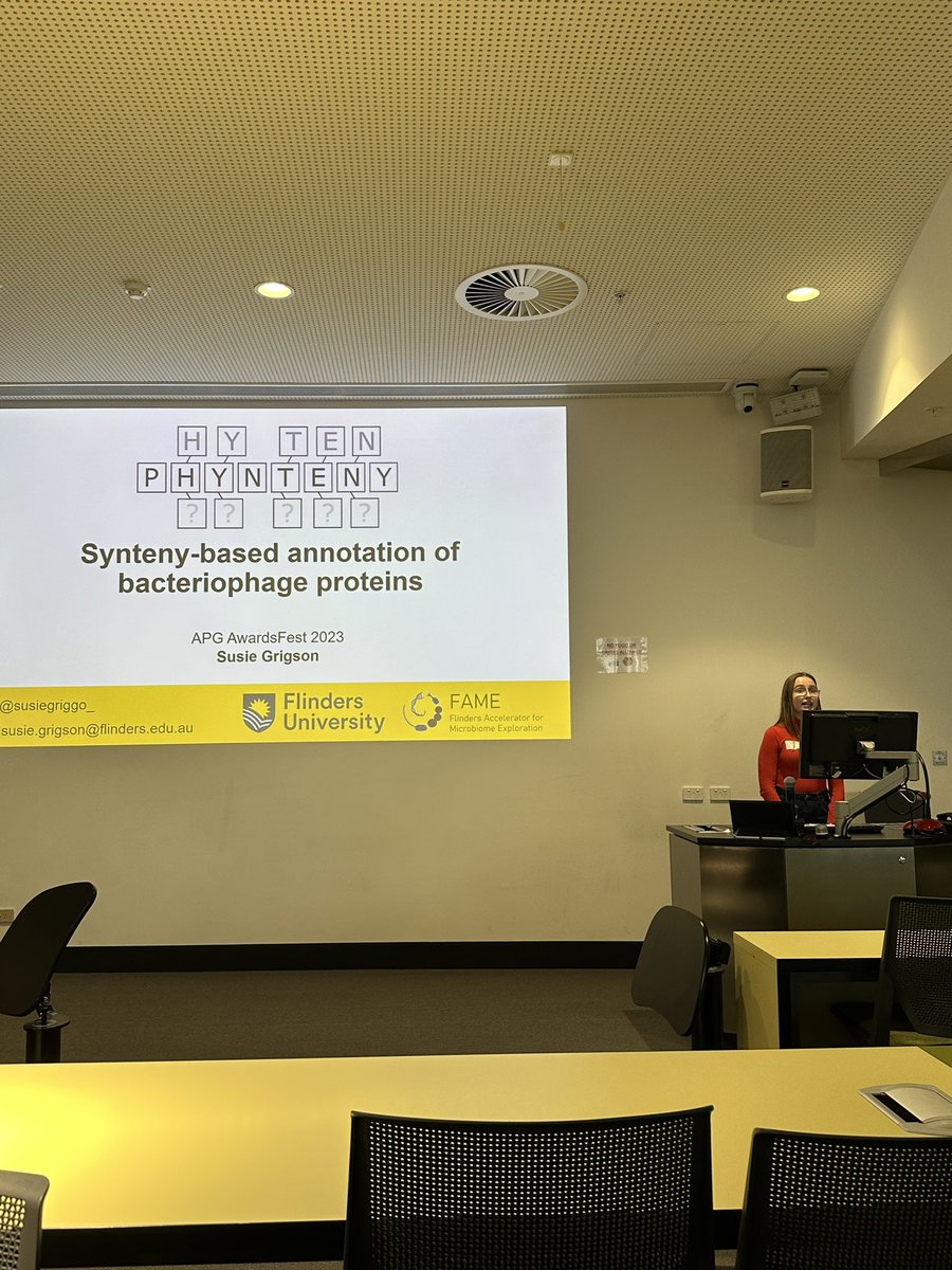 erin_brazel's tweet photo. An amazing start to the @AdelaideProtein Group #APGawardsfest with our guest speaker Dr Adrienne Sullivan and student finalists @BNTrowbridge, Laura Inglis, Susie Grigson and @AliRoennfeldt @BMGLABTECH @ATAScientific @ITSASBMB https://t.co/cCwjf9WZbl