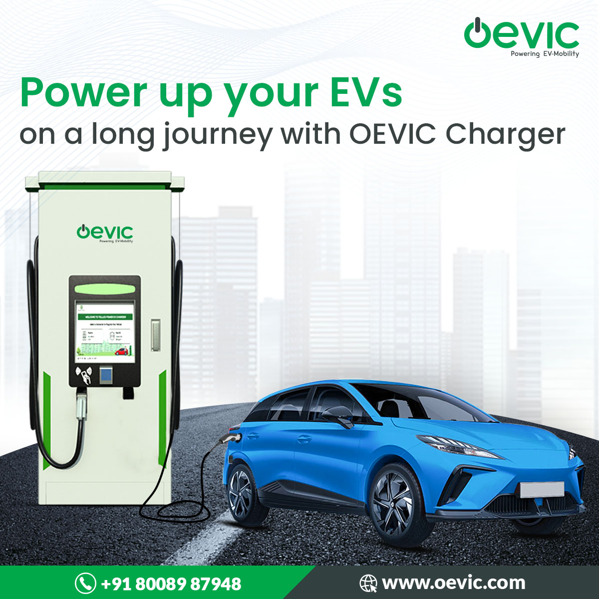Power up your EVs on a long journey with OEVIC Charger.

For EV Charging Solutions Contact Us!
📱+91 8008987948
🌐 oevic.com

#OEVICCharger #ElectricVehicleCharging #EVChargingStations #EVTravel #LongDistanceDriving #RoadTrip #SustainableTravel #GreenEnergy