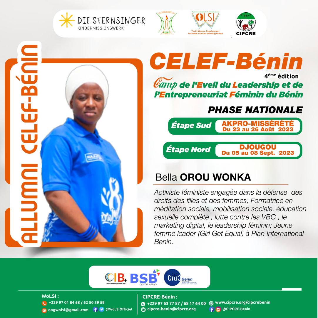 WoLSI_Officiel's tweet photo. ⭕Les Alumni CELEF-Bénin au #CELEF-Bénin 2023  
Elles ont été toutes des bénéficiaires du programme CELEF-Bénin. Elles seront aux côtés des formateurs (trices) et communicateurs (trices) pour partager leurs expériences et leur parcours inspirant et impactant à la cohorte 2023. https://t.co/9ytq5r5mrR