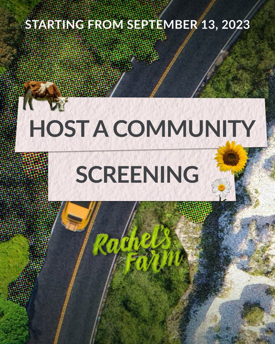 We're now taking bookings for community screenings of 'Rachel’s Farm'. 🎟  To book, simply fill out the Host a Screening form and our team will be in touch. theregenerators.org/rachels-farm/h… #rachelsfarm