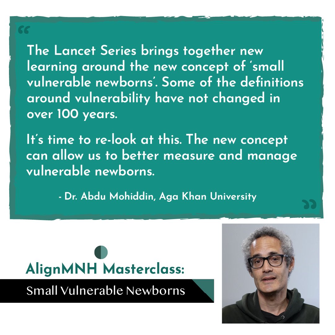 AKUCoEWCHEA's tweet photo. In this Masterclass 📽️, Dr. Abdu Mohiddin explains what you can find in @TheLancet series on small vulnerable newborns. He says the new research and call to action can help us measure and manage #NewbornHealth. Watch to learn about the new papers: https://t.co/HLjXOubgi2 https://t.co/qs1KcZT2vo