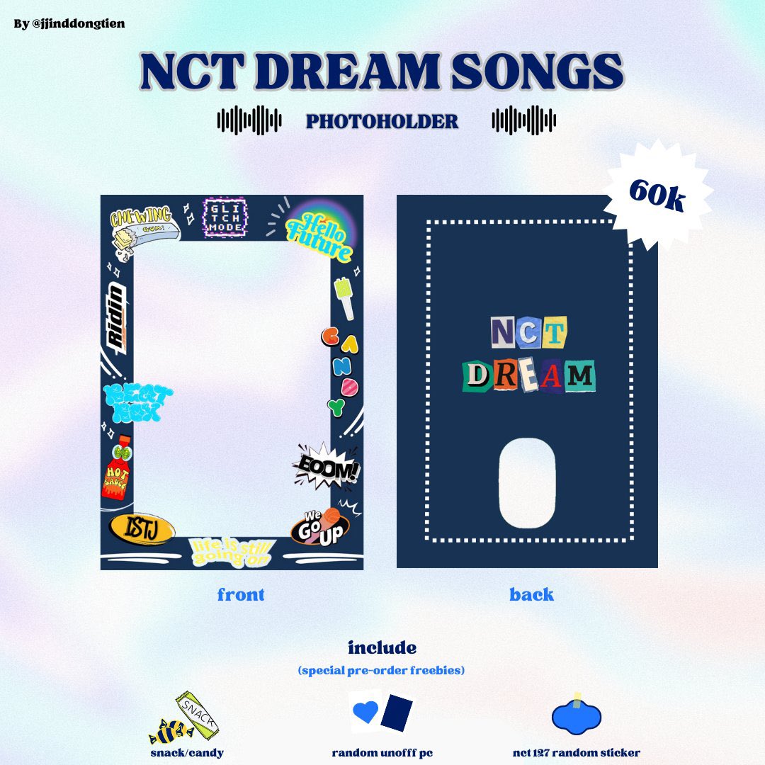 [rt &amp; like are appreciated 💗]

Open Pre-Order
Acrylic Photocard Holder NCT Songs
🗓️ PO Period : 17 - 24 August 2023

details on link bellow 
🖇️ bit.ly/CaholNCT

🏷️ wts cardholder photocard pc cahol nct 127 dream