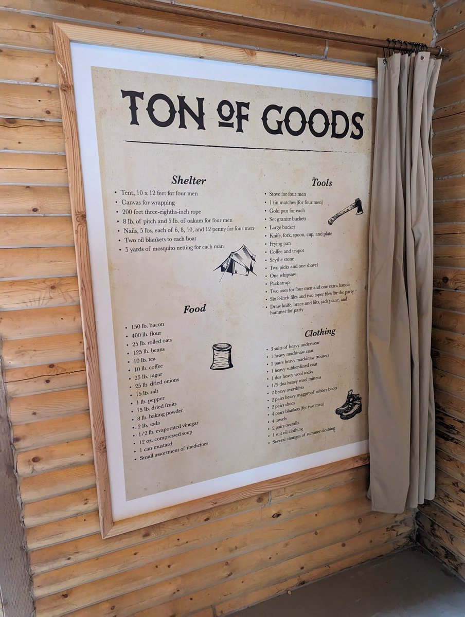 PereUbu7's tweet photo. Back during the Klondike gold rush, thousands of people flocked to Alaska to stake their claim - but Canada wouldn't let anyone through unless they had EVERYTHING on this list. One can of beans or one axe handle short, and they sent you packing back to the U.S. https://t.co/9H25BARPa7