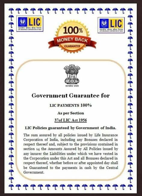 RajnishKak45642's tweet image. Government Guarantee for LIC policy holders.
Best LIC agent in Panchkula.
#section37 #LIC #lifeinsurancematters #lifeinsurance #investinyourfuture #SafeInvestment #lifeinsurancepolicy #GovernmentofIndia #lifeinsurancechallenge #safeinvesting #familysafety 
#HappyBirthdayShankar