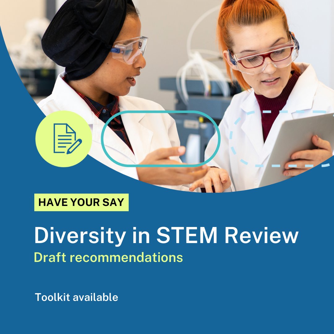 This #ScienceWeek help spread the word on #AusGov’s #DiversityinSTEM Review with our handy promotional toolkit. 

Download the toolkit: bit.ly/3qww3xZ

Or share the link to have your say on the draft recommendations: bit.ly/3DU3XzN
