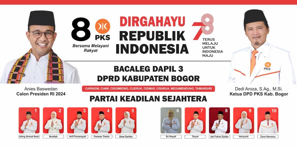 Dirgahayu NKRI 78🇮🇩
#PKSUntukIndonesia 
#PKSMenangAniesPresiden