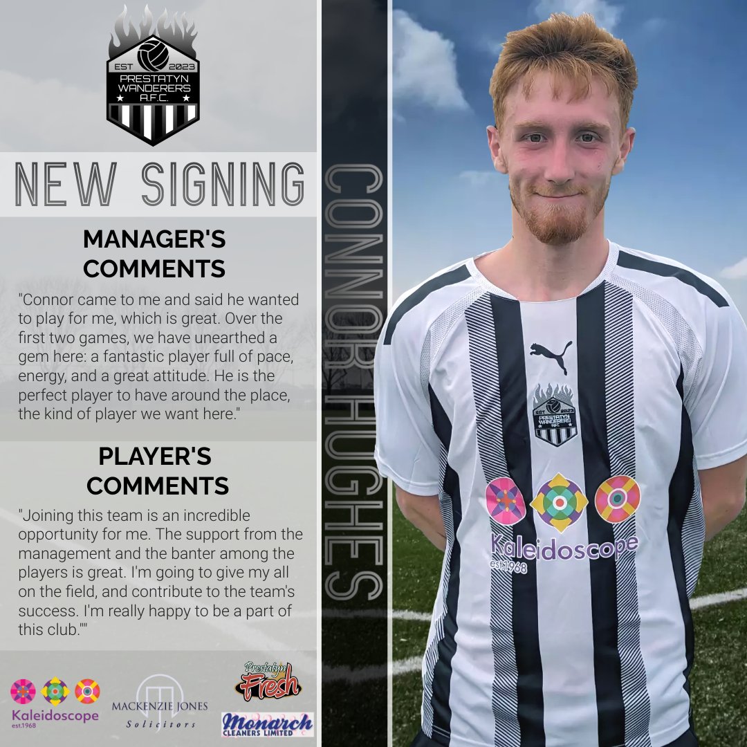 PrestatynWAFC's tweet photo. ✍🏻 NEW SIGNINGS ✍🏻

The club would like to officially announce and welcome Connor Hughes and Luke Williams to the squad for the season. https://t.co/jrhpy9qes1