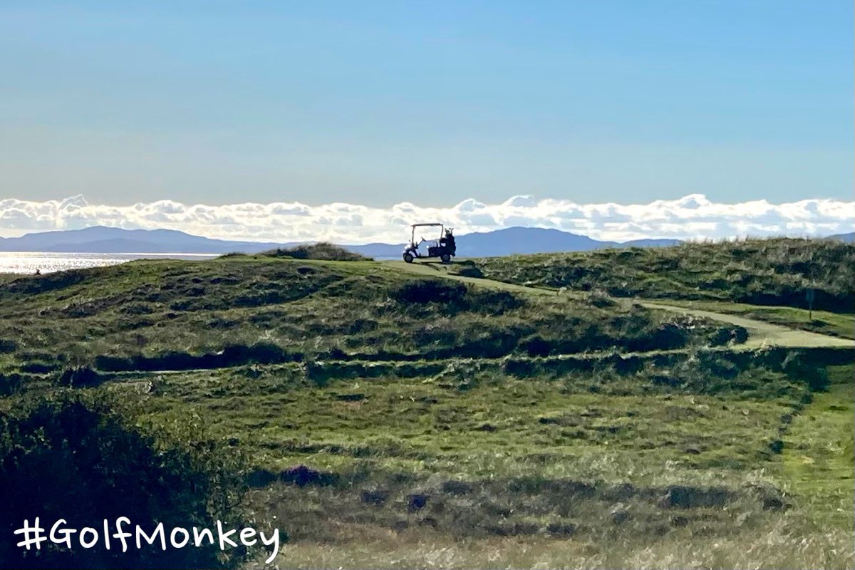 thegolfmonkey's tweet photo. Looking over towards Criffel as a lone buggy admires the view β³οΈ #seaside #Golf #GolfMonkey @sillothgolfclub #skyline https://t.co/rV9nHXtyhZ