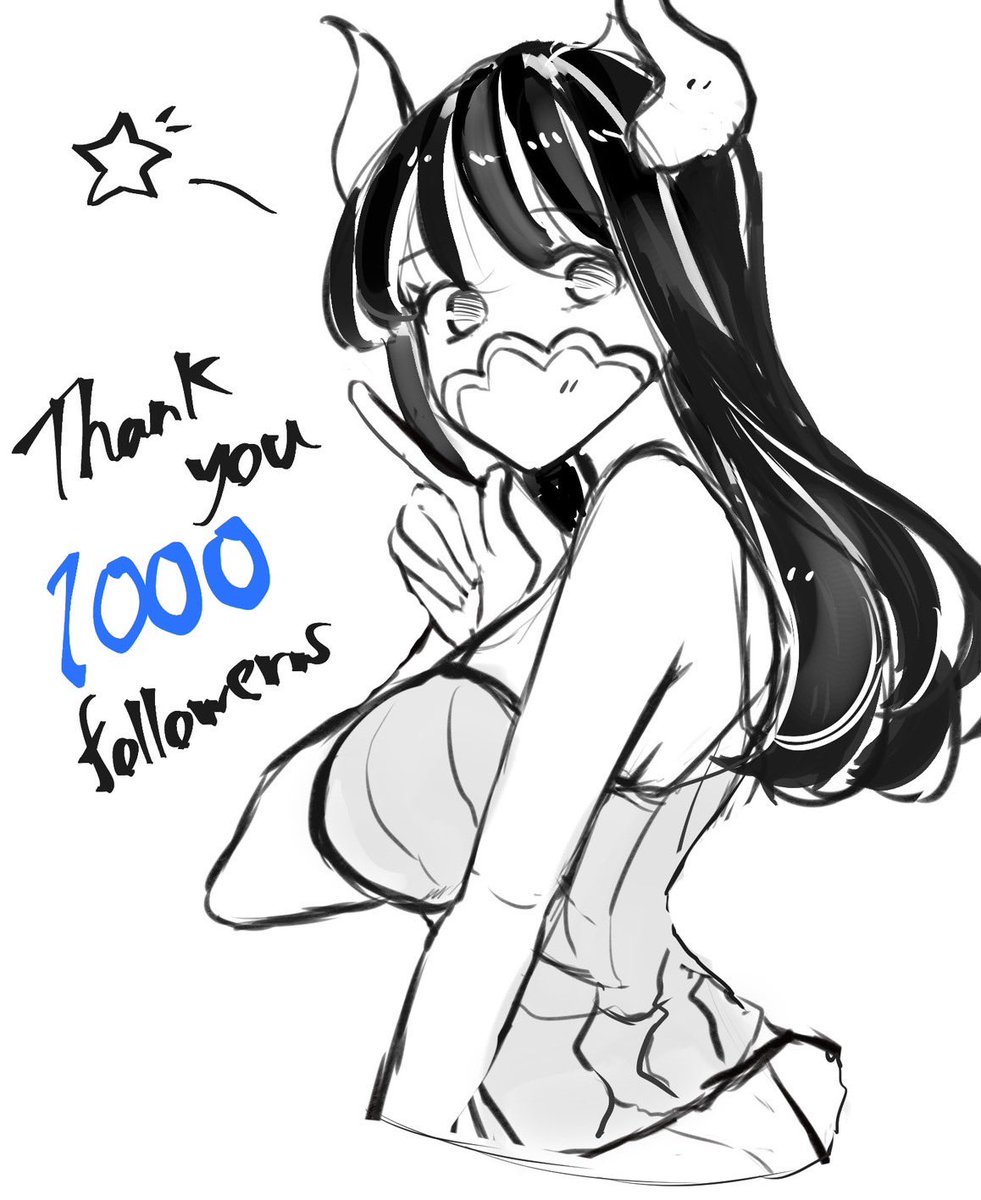 Pixiv has over 1000 followers! thank you very much✨✨ 
