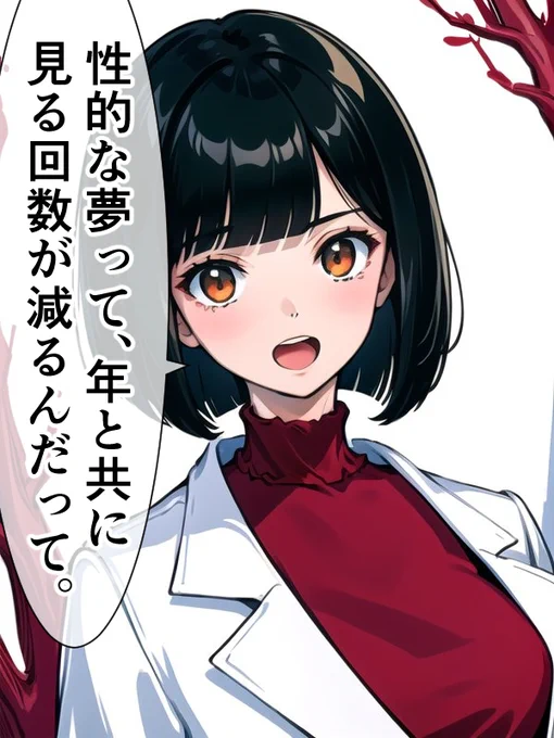 ちょっぴり悲しい事実を告げる女医ちゃん。 