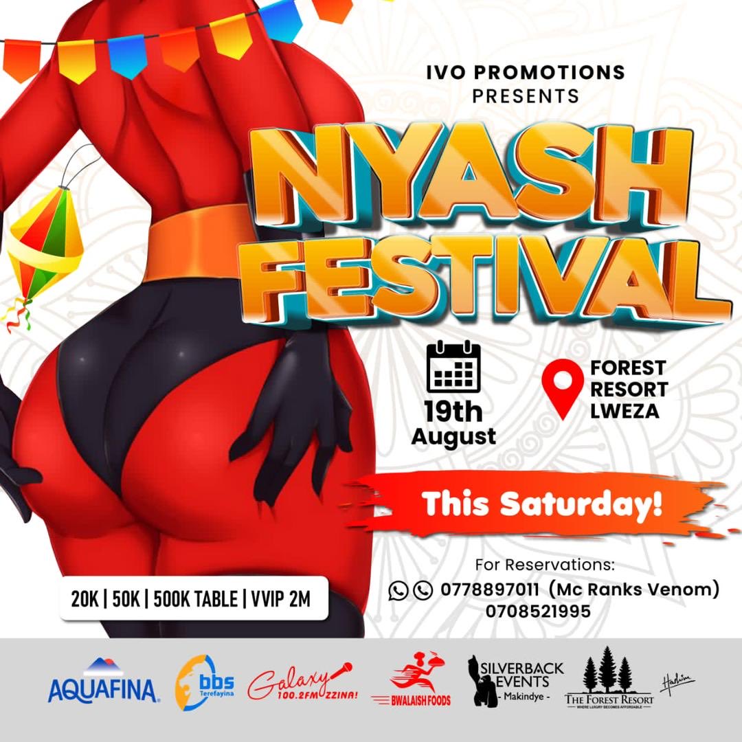 BalaamBarugahar's tweet photo. Happening this weekend. Let’s support talent by attending this great innovation Nyasha festival organized by our own Ivan Muganga. https://t.co/Mk1e1ykdc1