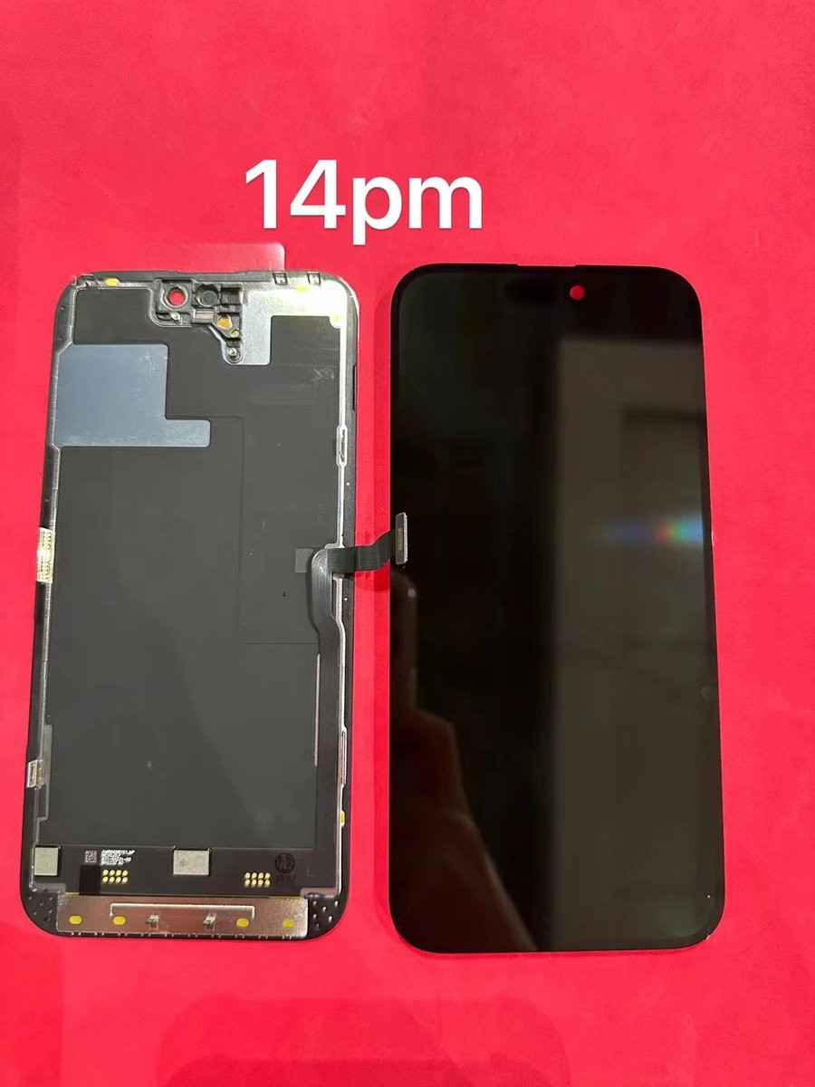Witrigs's tweet photo. Screens disassembled from iPhone 14 series phones. https://t.co/hXGIs2vi6S