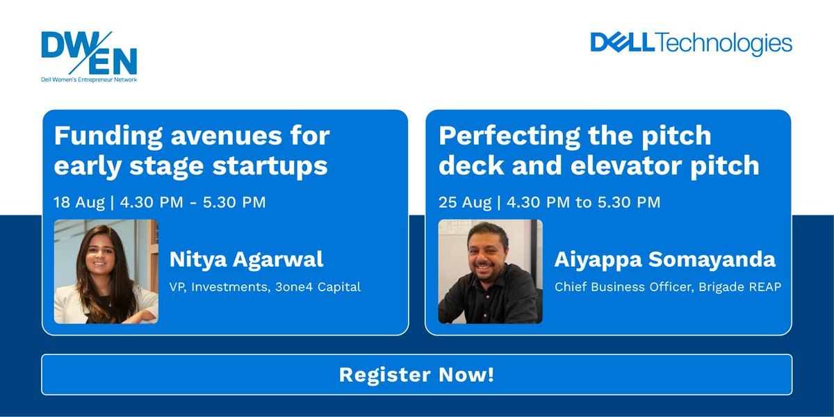 Introducing a transformative series of masterclasses, brought to you by Dell Women's Entrepreneur Network in partnership with YourStory. Designed exclusively for women entrepreneurs, this series ignites success and accelerates growth. Embark with us on this journey through four