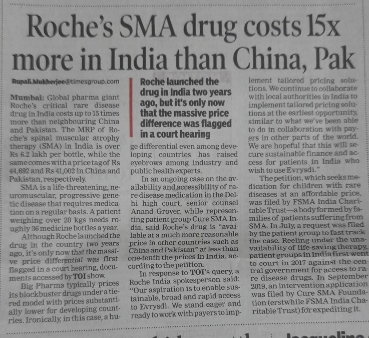 We should send Sunny Deol to get us the drug. He's got a truck too. Will get us a free handpump as well. Because <a href="/curesmaindia/">Cure SMA Foundation of India 🇮🇳</a> doesn't have superheroes and martyrs, right <a href="/Roche/">Roche</a> ?