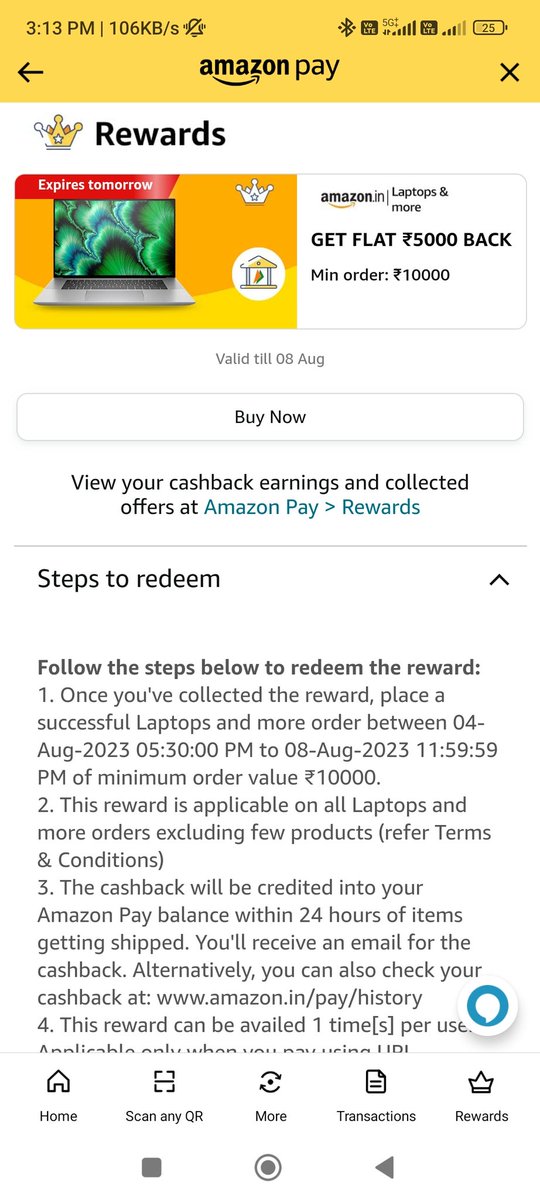 Shubham34588454's tweet photo. @amazonIN @amazon @AmazonNews_IN Guys Amazon Is Doing Froud Now😤😤😭😭 I Ordered A Laptop In offer that gives flat 5000₹ cashback But After return period offer they not giving but they are permissed That they give they are saying that offer is eligible on gold. Retweet it 😭😭 https://t.co/XMq24uWCgs