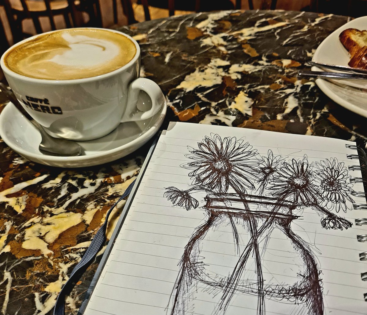Pre-work coffee and sketching #artists #artistsontwitter #dontwanttogo #workcalls #before7am #prework #Coffee #CoffeeLover #Sketching