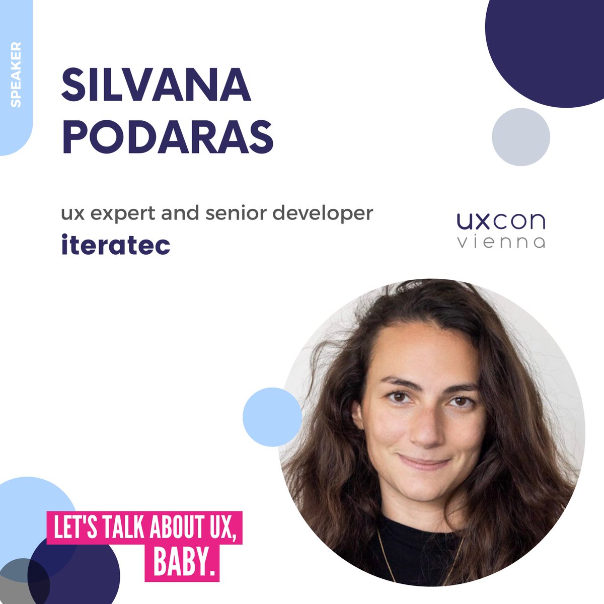 uxconvienna's tweet image. Silvana has years of experience as a developer, specializing in 3D apps and highly customized mobile apps. She currently crafts engaging UX at @iteratec. Her talk at uxcon will offer practical insights into interdisciplinary teamwork.
Join Silvana: uxcon.at