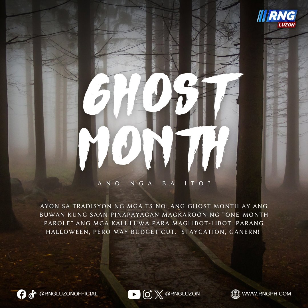 rngluzon's tweet photo. It’s officially Ghost Month!   

Scroll through scares and surprises all month long. Don't worry, they're just dying to meet you! 📷

#RNG #ghostmonth #FengShui https://t.co/AwgIPwGDwS