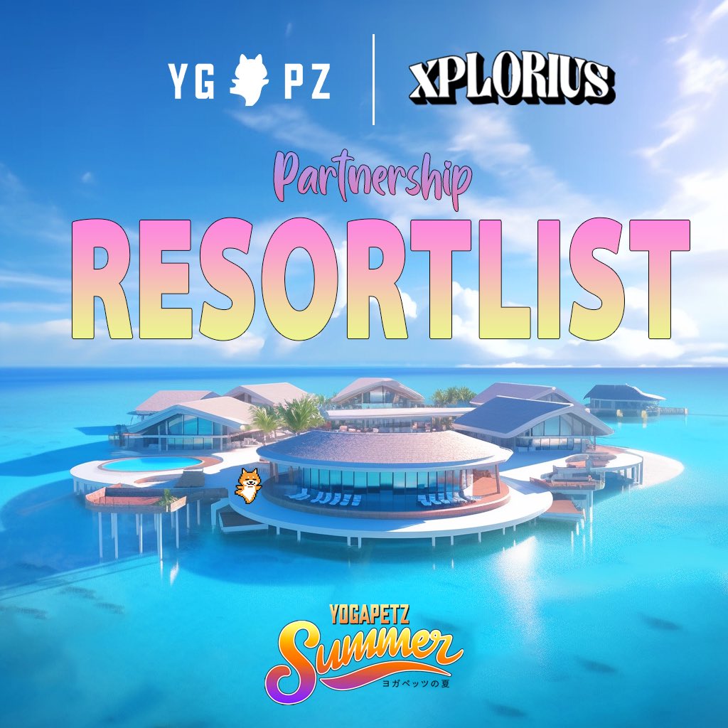 XPLORIUSxyz's tweet photo. It’s the month of @Yogapetz 🌈✨🏄🏻‍♂️🌊

Check out our latest announcement in Discord to make sure you don’t miss out on the details of how you can get a resortlist. 

!XPLORE 🩵 https://t.co/DBKDXAnDxR