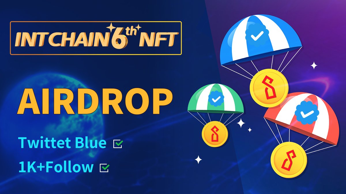 INTCHAIN's tweet photo. 📢Primordial Chime Airdrop Whitelist is officially open!🎉📈🎁

👉Twitter Blue  ☑️or 1k+Follow ✅
1. Follow @INTCHAIN 
2. RT+Quote"#INT6thAnniversary" (copy link💯👇 ) 3.Complete:https://t.co/fQIkFQHcMl

🏆Reward: #Whitelist X1 （Total: 100）
🌐Discord: https://t.co/FAcaTrVKXs
⏰Deadline：August 21

⭕️To ensure authenticity, we will manually review them.
#Airdrop  #INT #Web3 #Crypto #NFT #INT6thAnniversary  #Blue