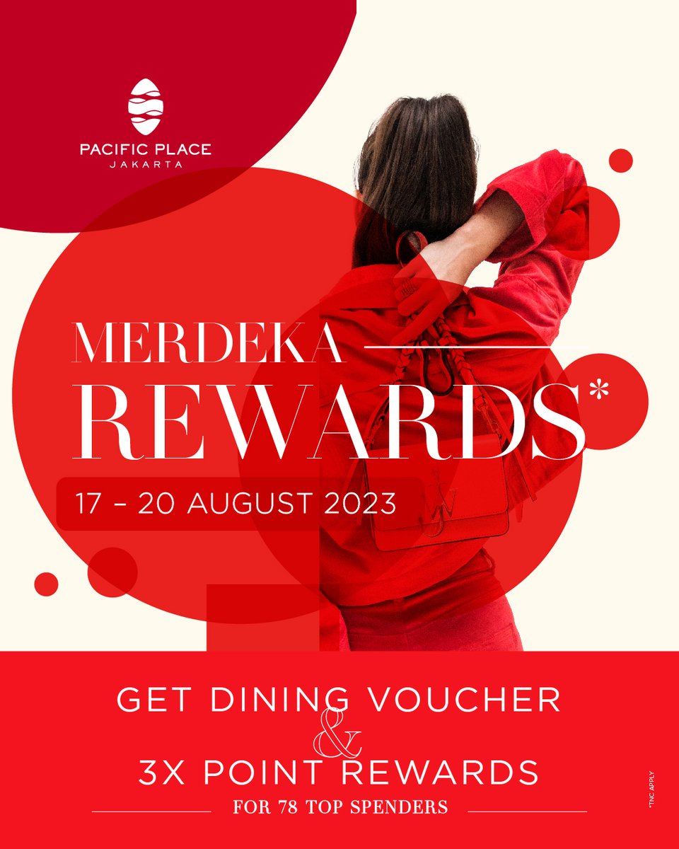 Experience the ultimate shopping celebration on the Independence weekend with Merdeka Rewards!*​​​​​​​​​

Be among the top 78 spenders to receive exclusive dining vouchers. And also triple point rewards for every purchase at all our tenants