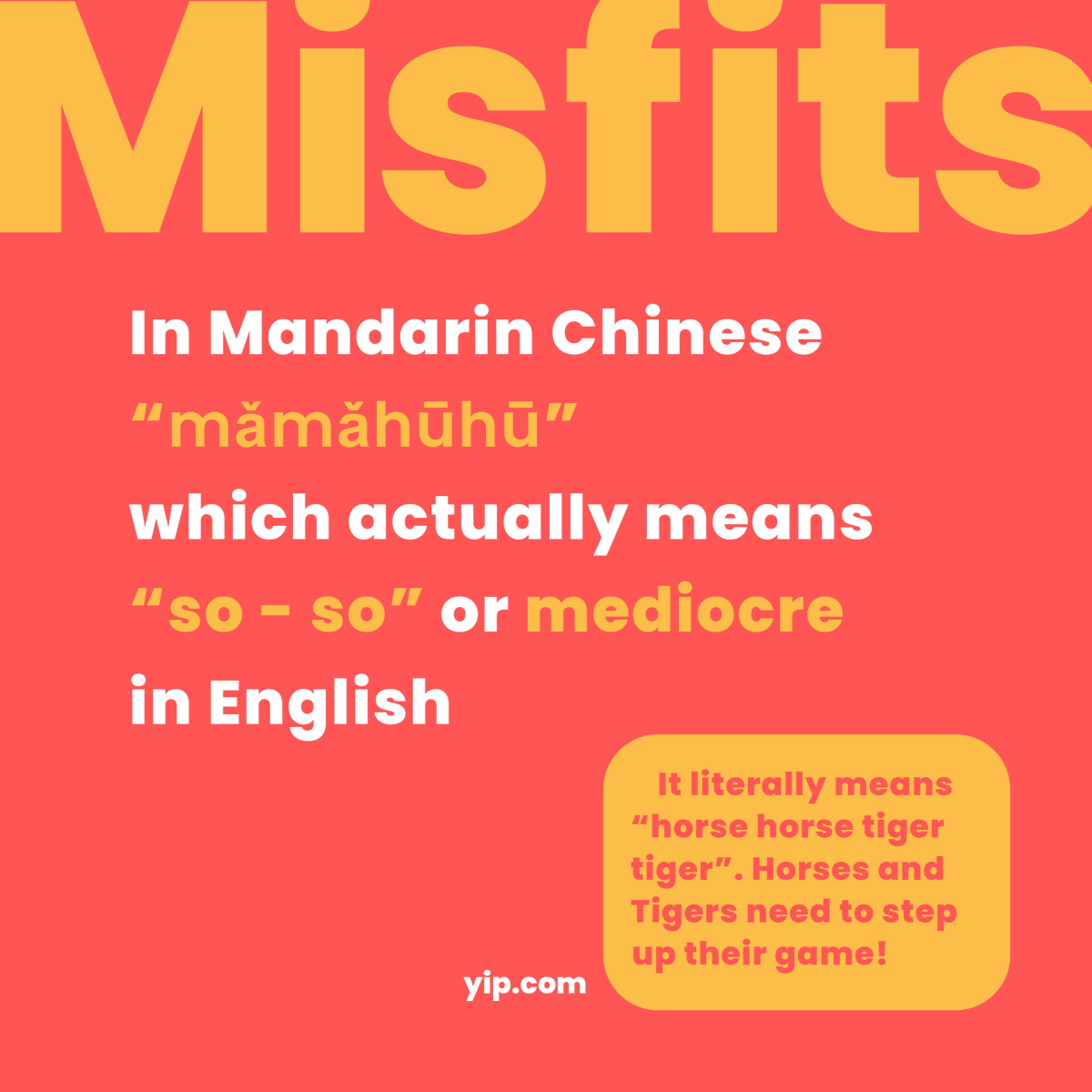 What did the horses and tigers do to be considered mediocre?! 🐴🐯
#languagelearning #learnchinese #learnmandarin #langtwt